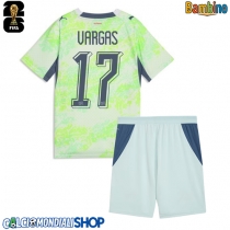 Maglie da calcio Svizzera Ruben Vargas #17 Seconda Maglia Bambino Mondiali 2026  Manica Corta + Pantaloni corti)